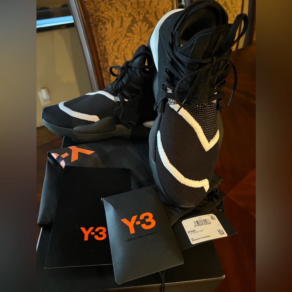Y-3 YOHJI YAMAMOTO x ADIDAS KAIWA KNIT Sneakers Shoes BLACK/CLOUD WHITE EF2628